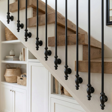 Load image into Gallery viewer, Wrought Iron stair spindle railing modern black
