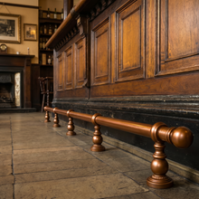Load image into Gallery viewer, Industrial foot rail bronze home bar foot rail
