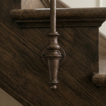 Load image into Gallery viewer, Ornate Cast Iron Stair Spindles | Decorative Side Mount Balusters | Aged Bronze Face Fix Railing | Custom Banister | Traditional Home Decor
