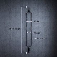 Load image into Gallery viewer, Wrought Iron Stair Spindle Black Railing Panel Handrail Balusters
