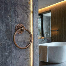 Load image into Gallery viewer, Bronze Towel ring towel rail holder
