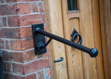 Load image into Gallery viewer, Black Wrought Iron Handrail | outside
