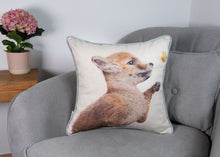 Load image into Gallery viewer, Fox cushion cover &amp; pillow, cotton Safari themed cushions
