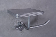 Load image into Gallery viewer, Silver fleur de lis Toilet roll holder &amp; shelf
