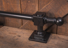 Load image into Gallery viewer, Bar foot rail cast iron Black heavy duty
