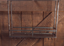 Load image into Gallery viewer, Industrial wine rack ceiling mounted with glass holders
