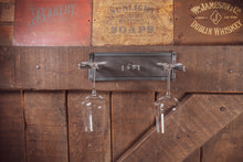 Load image into Gallery viewer, Industrial style wine glass rack wall mounted
