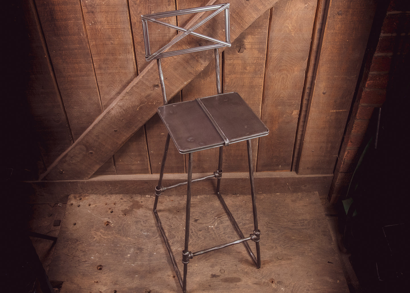 Industrial style Bar stool wrought iron