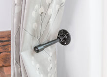 Load image into Gallery viewer, Industrial black curtain tie back
