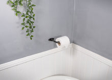 Load image into Gallery viewer, Steel black toilet roll holder
