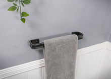 Load image into Gallery viewer, Industrial black towel rail
