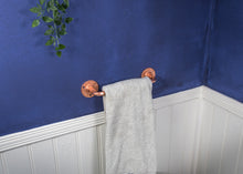 Load image into Gallery viewer, Copper Industrial towel rail
