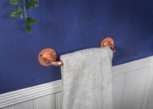 Load image into Gallery viewer, Copper Industrial towel rail
