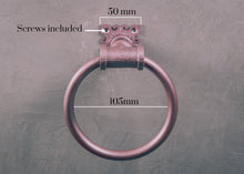 Load image into Gallery viewer, Vintage pink towel ring
