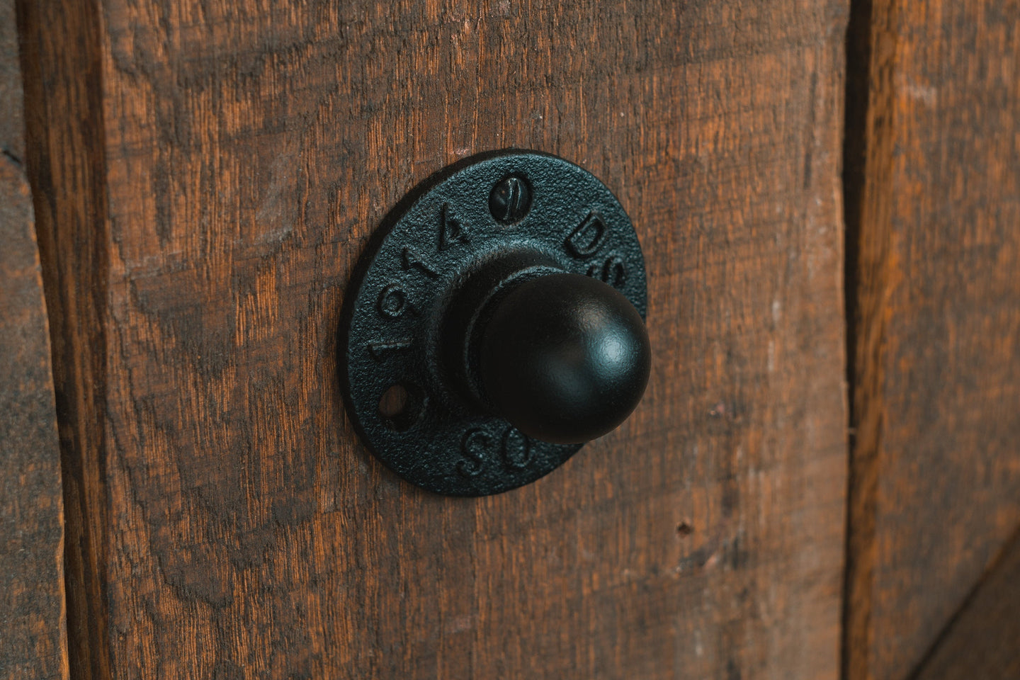 Industrial Black cast iron door knob