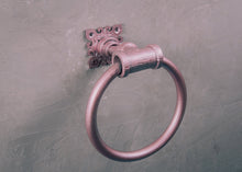 Load image into Gallery viewer, Vintage pink towel ring
