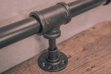 Load image into Gallery viewer, Industrial pipe foot rail Black
